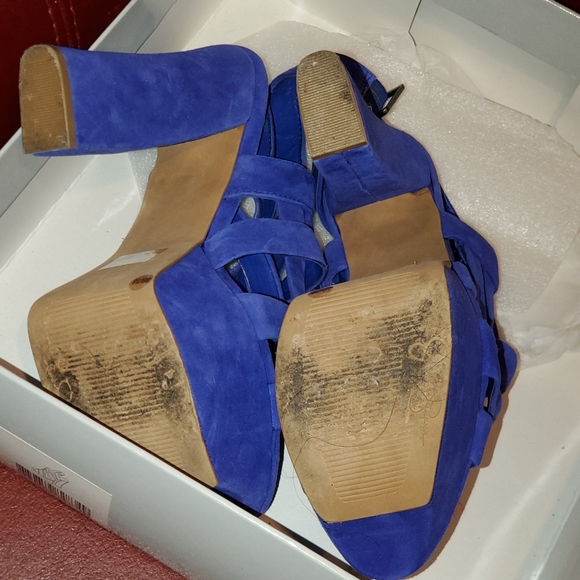 Blue platform shoes - Picture 5 of 6